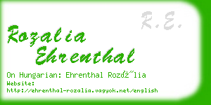 rozalia ehrenthal business card
